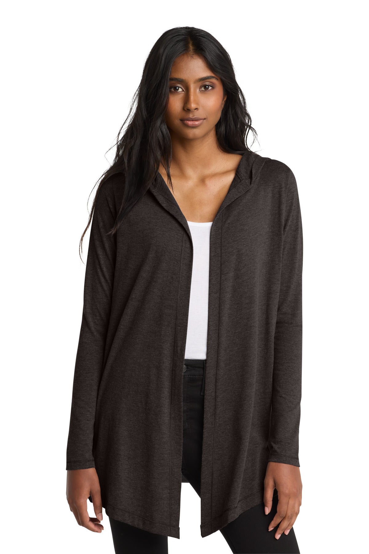 District  Women's Perfect Tri  Hooded Cardigan - Black Frost