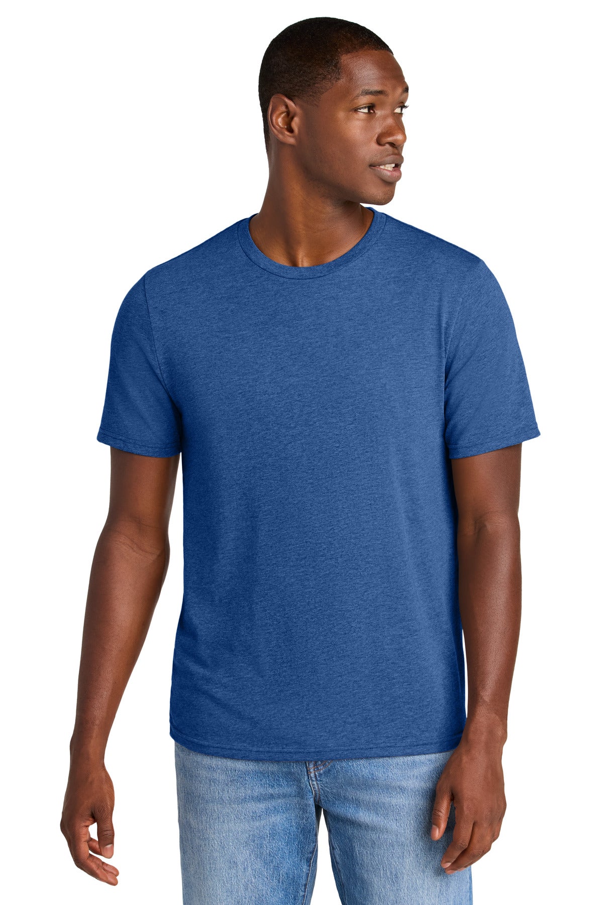 District Perfect Weight CVC Tee - Heathered Deep Royal