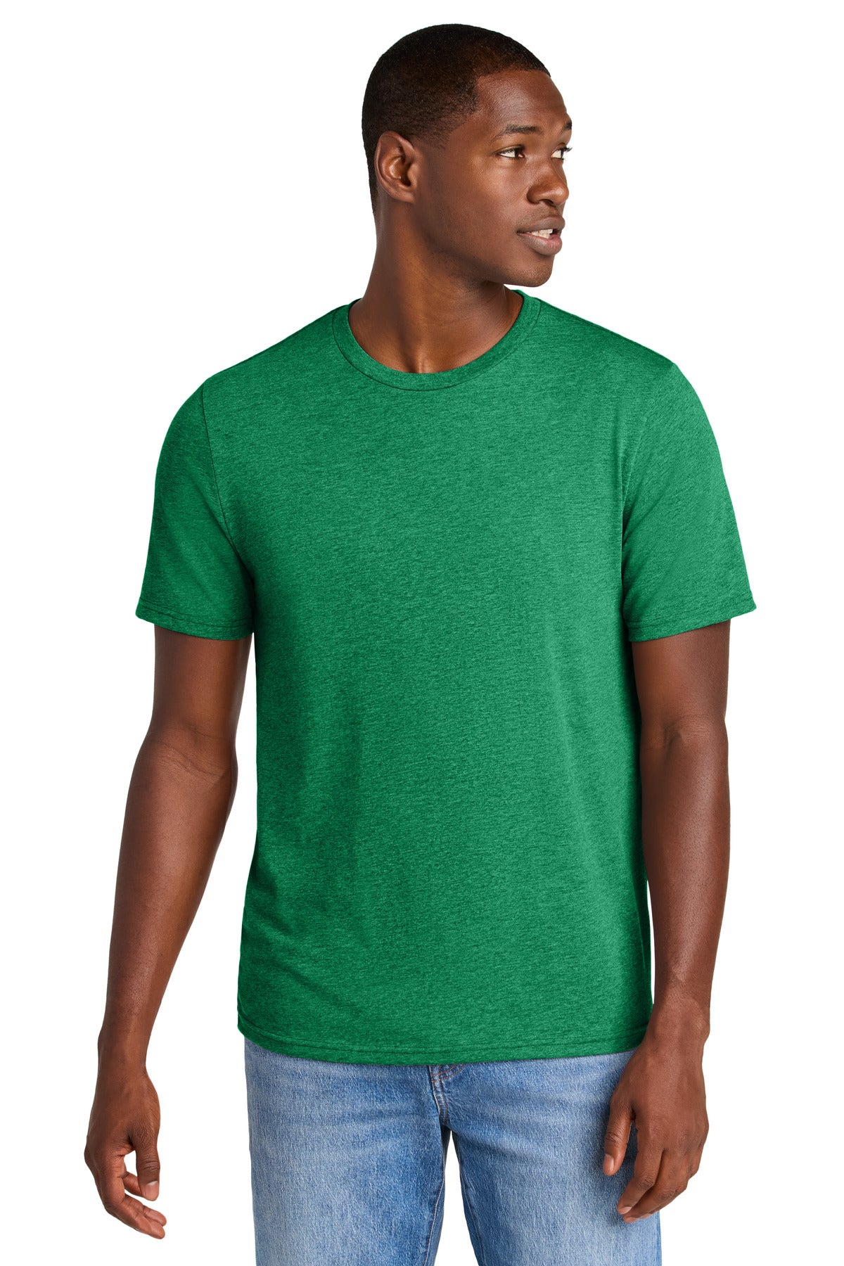 District Perfect Weight CVC Tee - Meadow Green Heather