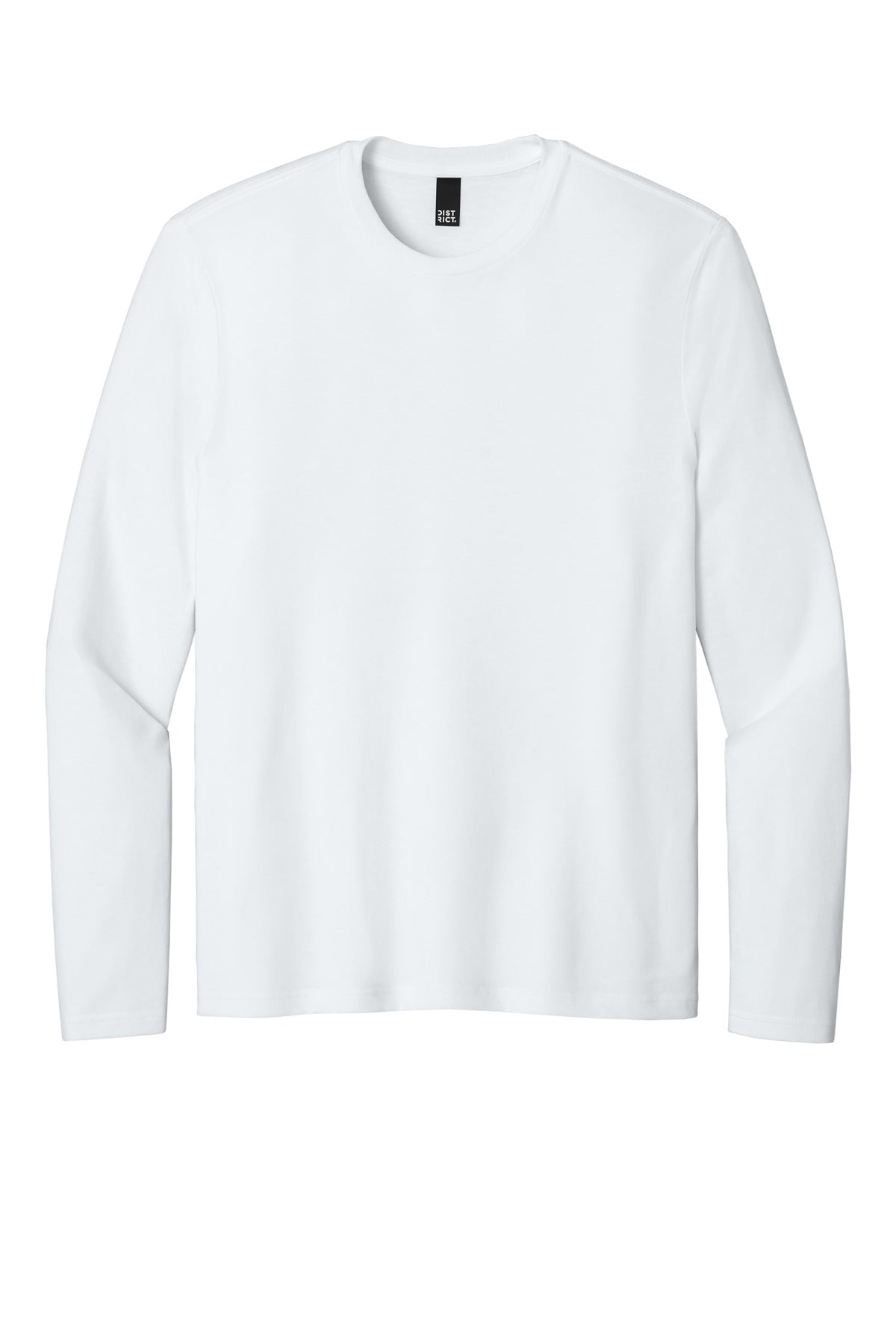 District Perfect Weight CVC Long Sleeve Tee - Bright White
