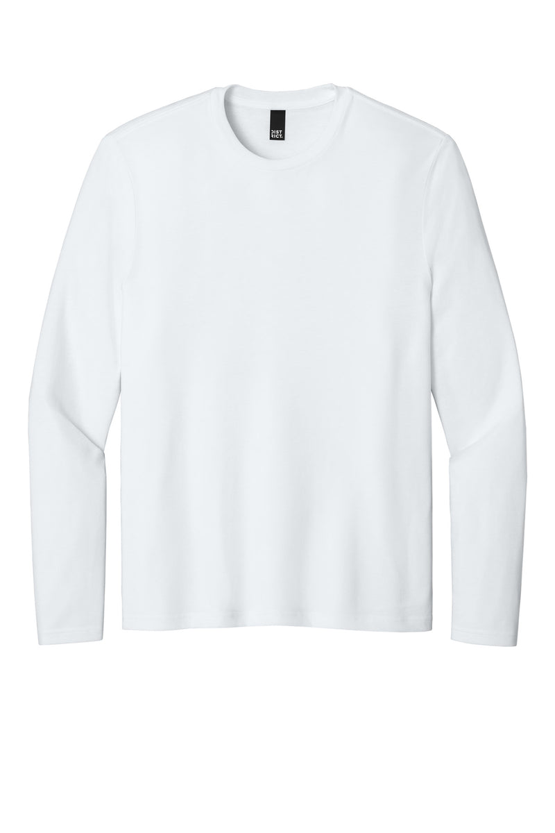 District Perfect Weight CVC Long Sleeve Tee - Bright White