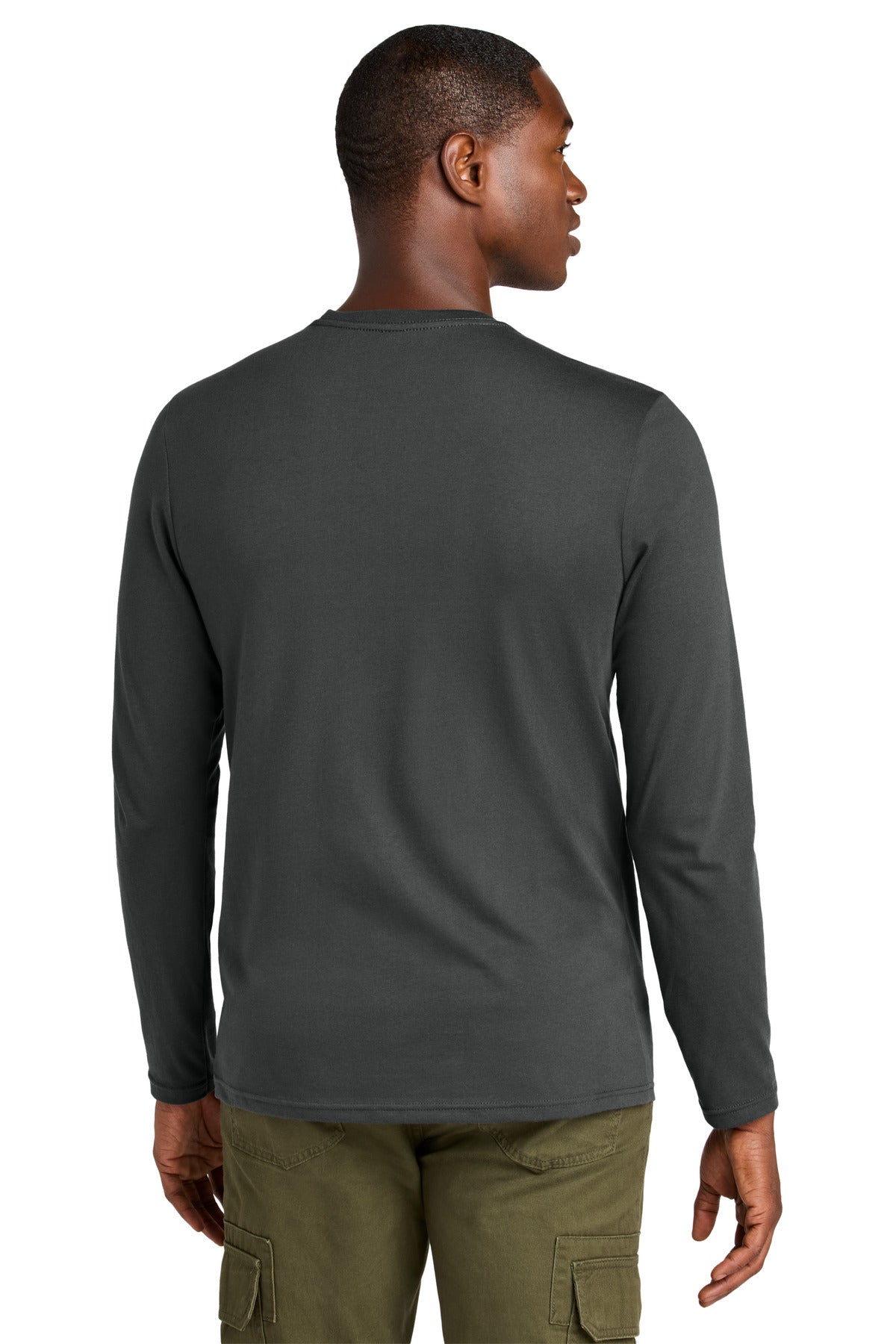 District Perfect Weight CVC Long Sleeve Tee - Charcoal