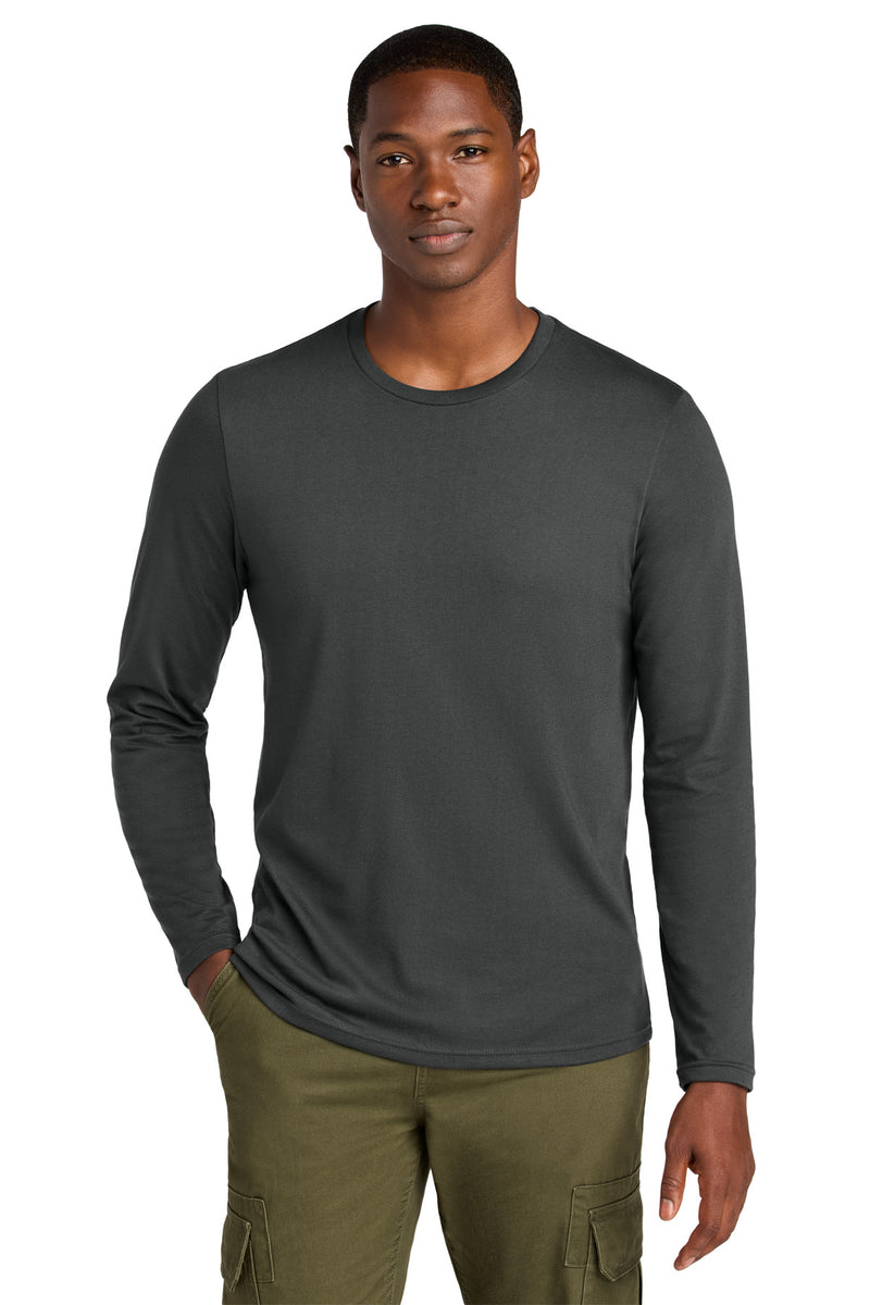 District Perfect Weight CVC Long Sleeve Tee - Charcoal