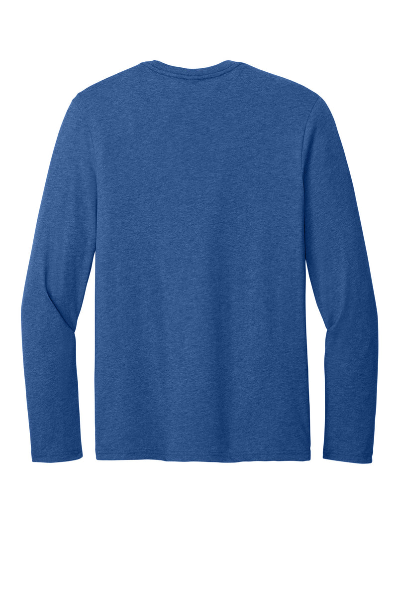 District Perfect Weight CVC Long Sleeve Tee - Heathered Deep Royal