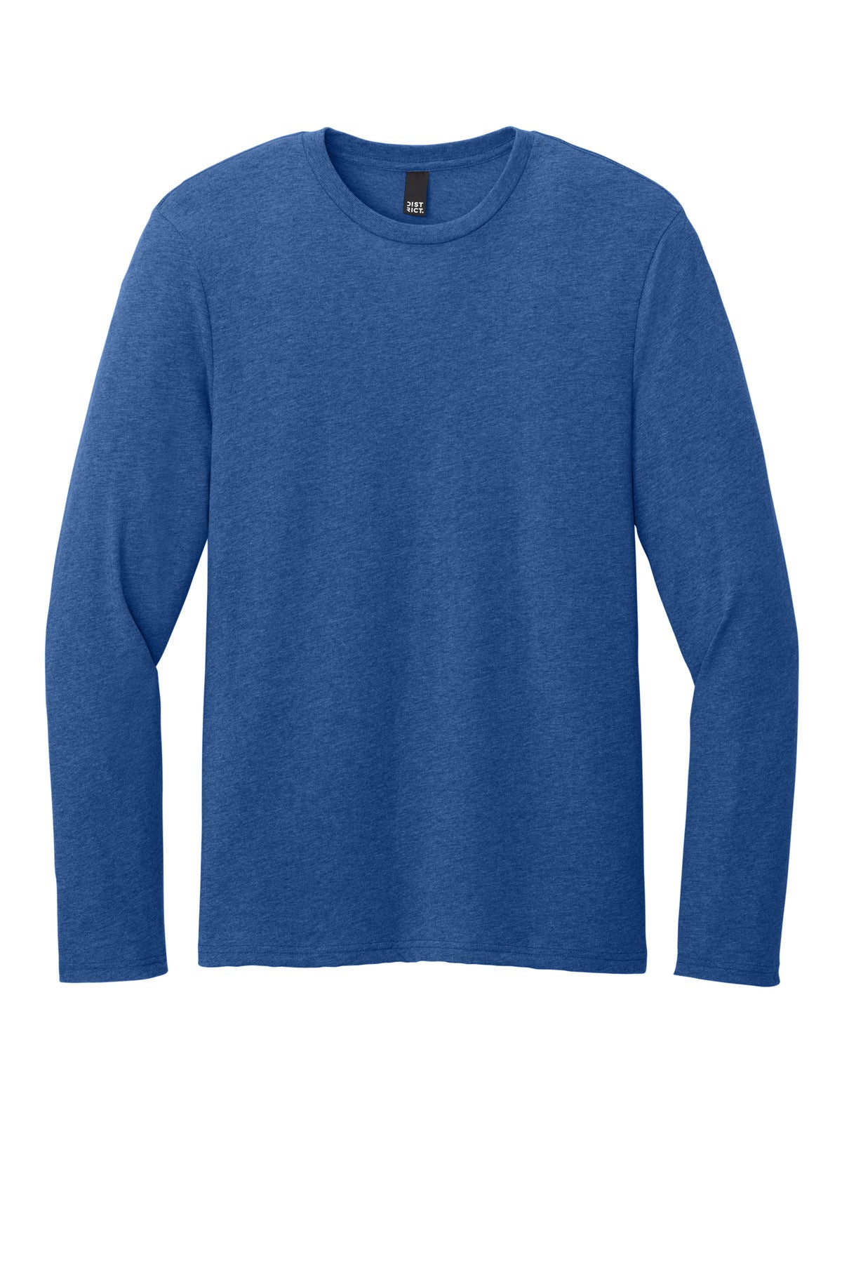 District Perfect Weight CVC Long Sleeve Tee - Heathered Deep Royal