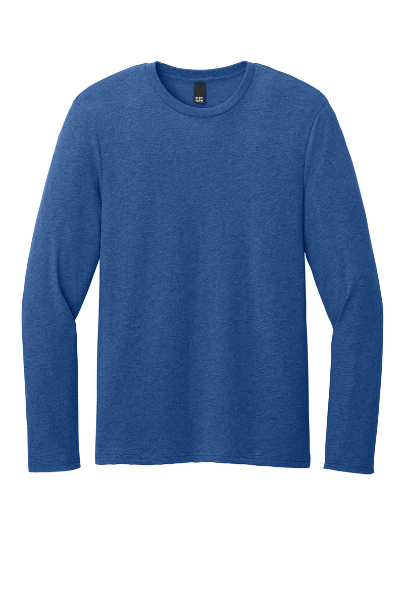 District Perfect Weight CVC Long Sleeve Tee - Heathered Deep Royal