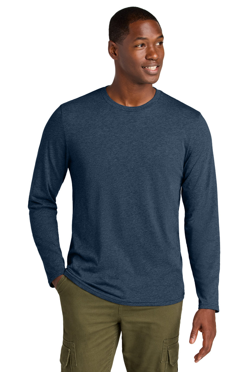 District Perfect Weight CVC Long Sleeve Tee - Heathered Navy