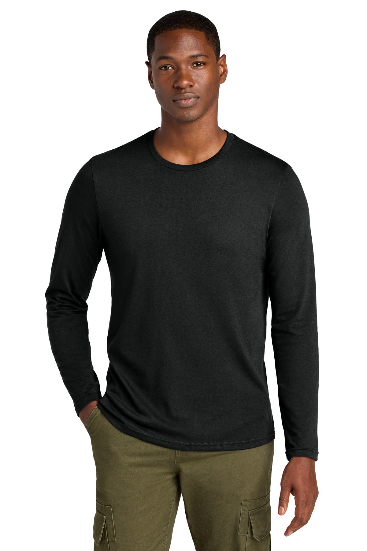 District Perfect Weight CVC Long Sleeve Tee - Jet Black