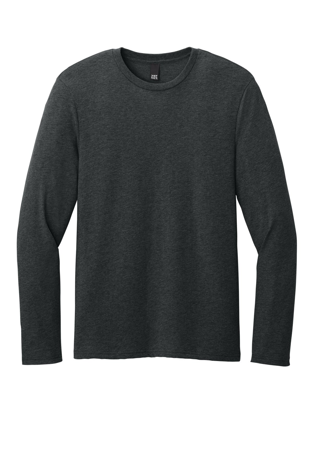 District Perfect Weight CVC Long Sleeve Tee - Jet Black Heather