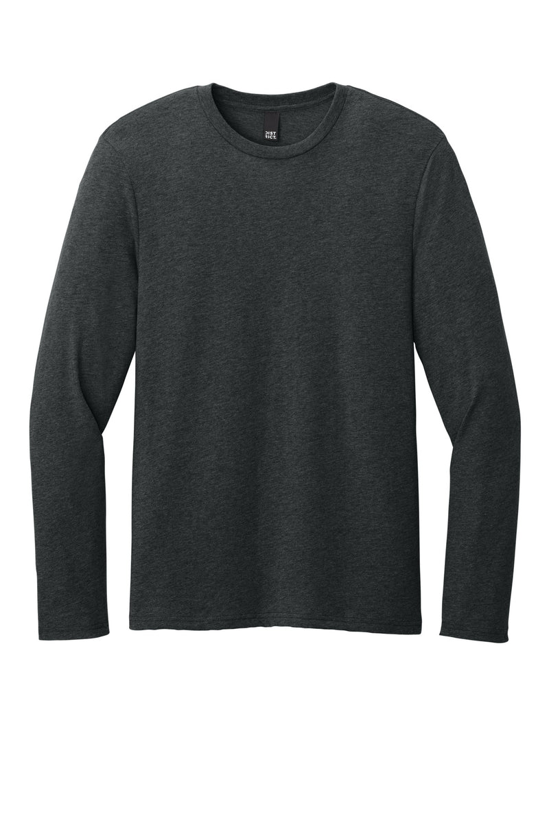 District Perfect Weight CVC Long Sleeve Tee - Jet Black Heather