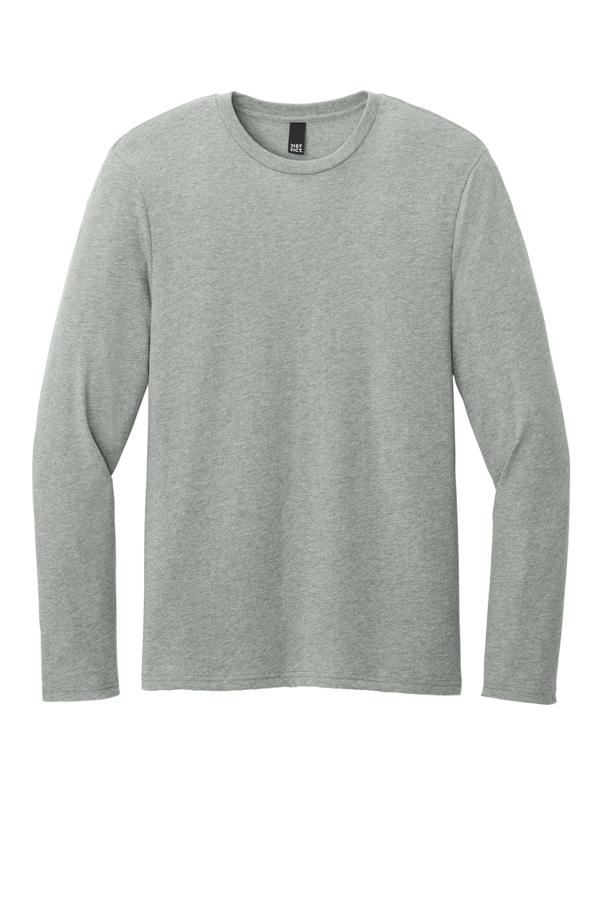 District Perfect Weight CVC Long Sleeve Tee - Light Heather Grey