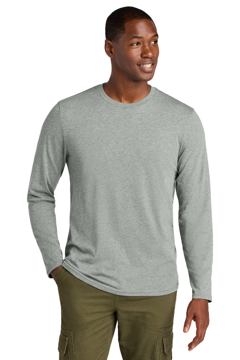 District Perfect Weight CVC Long Sleeve Tee - Light Heather Grey