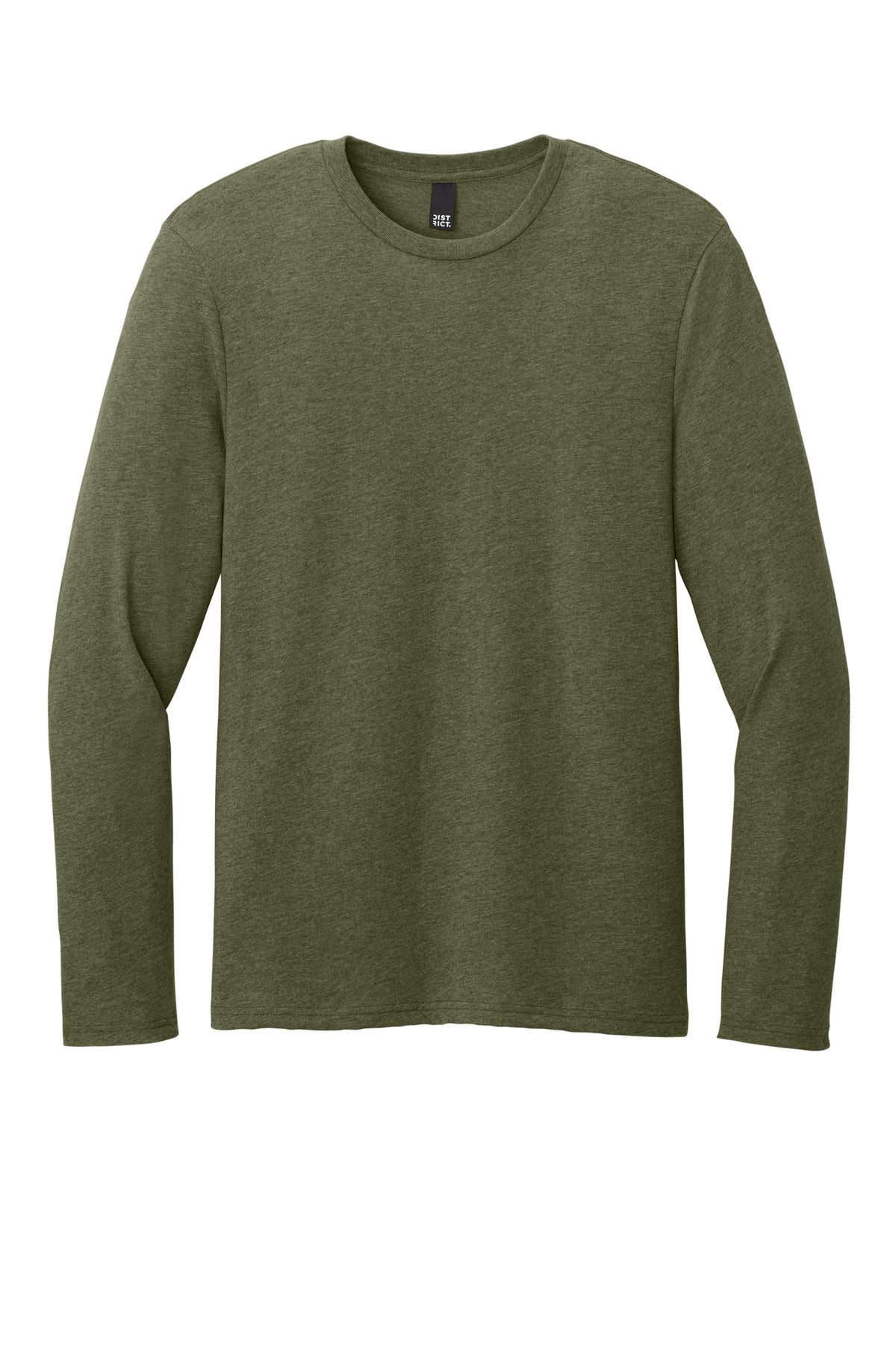 District Perfect Weight CVC Long Sleeve Tee - Military Green Heather
