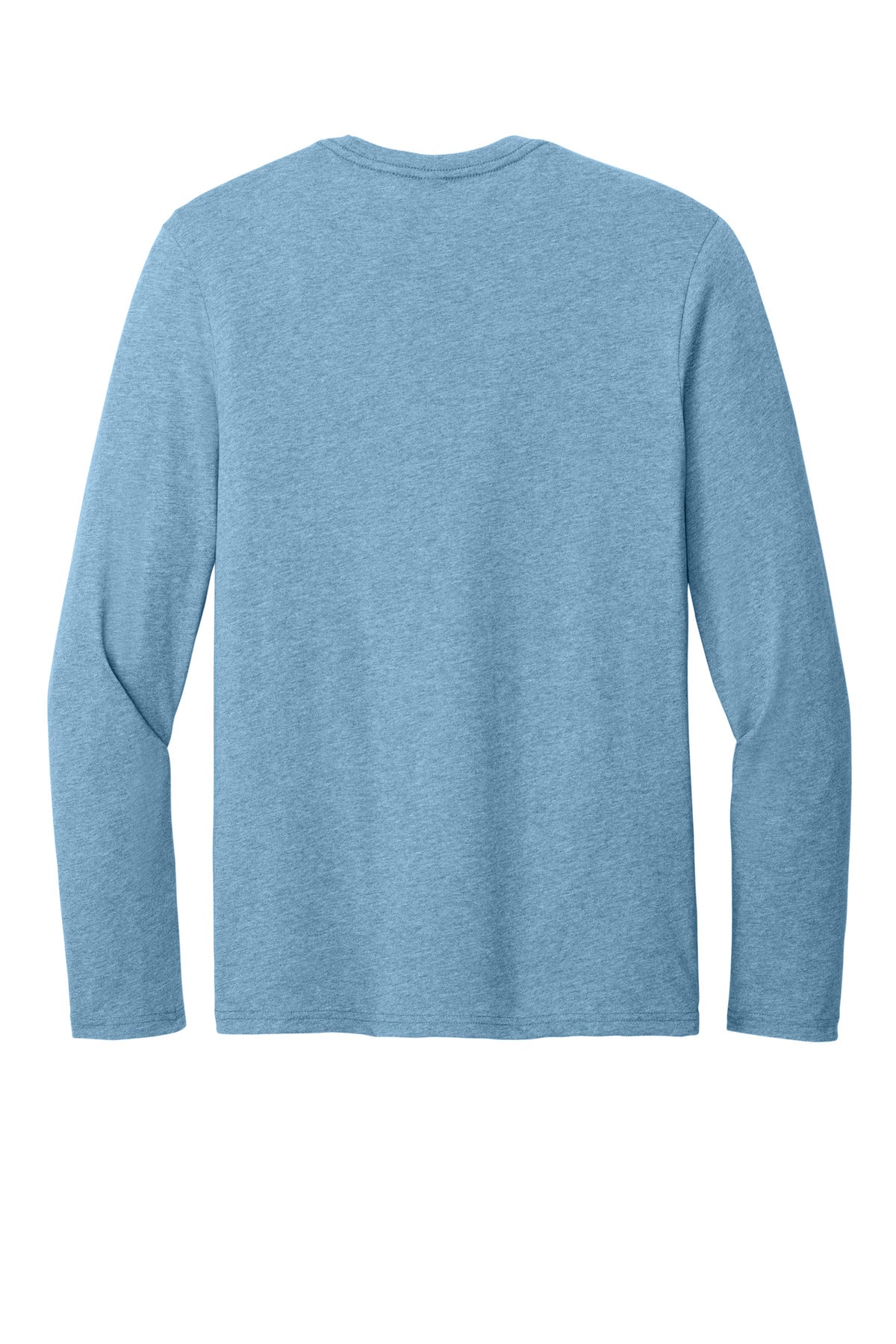 District Perfect Weight CVC Long Sleeve Tee - Tundra Blue Heather