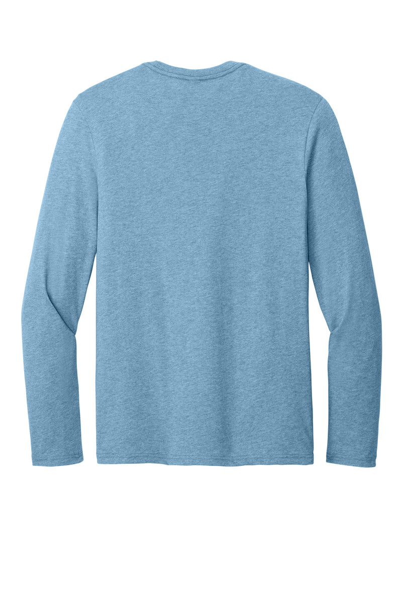 District Perfect Weight CVC Long Sleeve Tee - Tundra Blue Heather