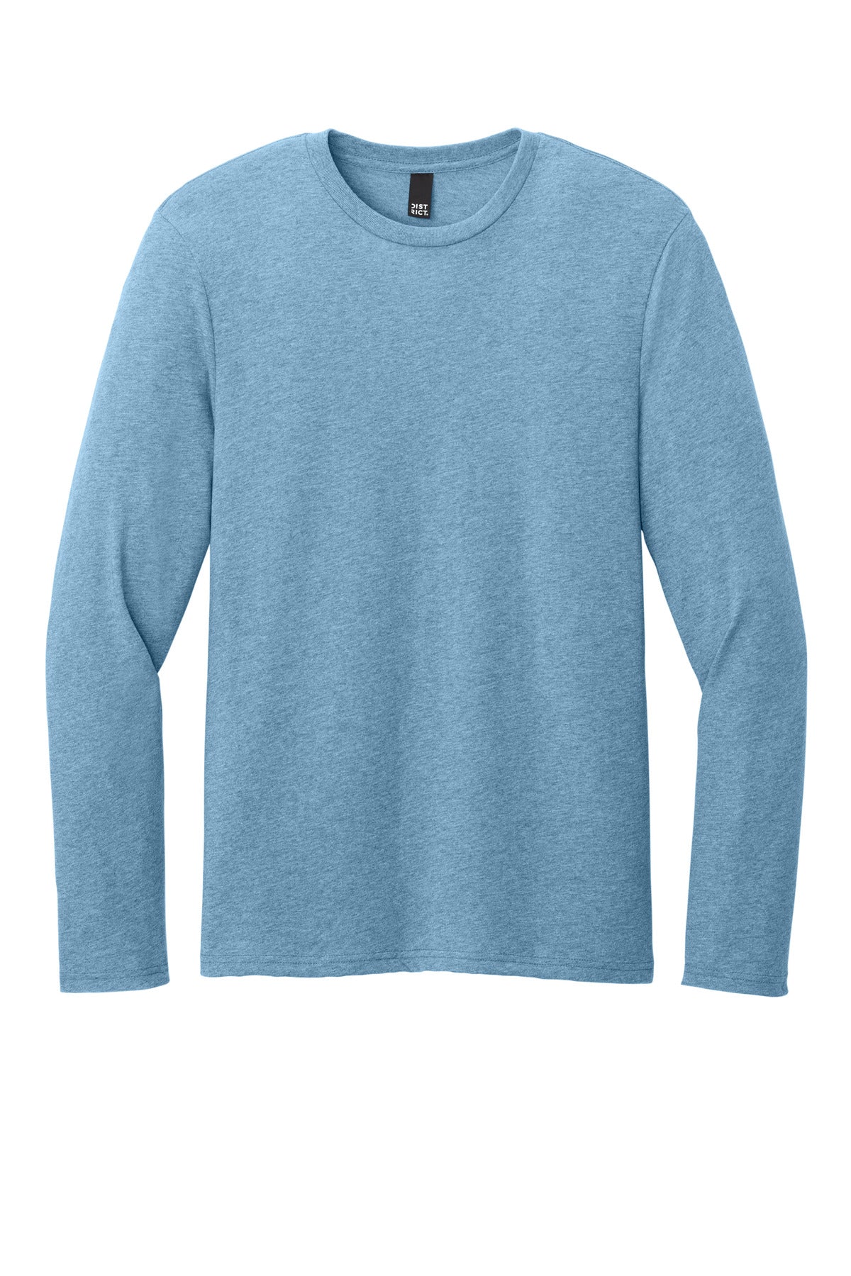 District Perfect Weight CVC Long Sleeve Tee - Tundra Blue Heather