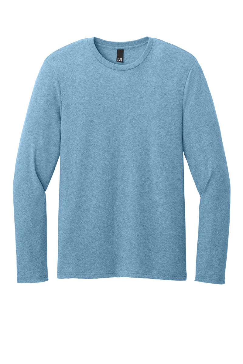 District Perfect Weight CVC Long Sleeve Tee - Tundra Blue Heather