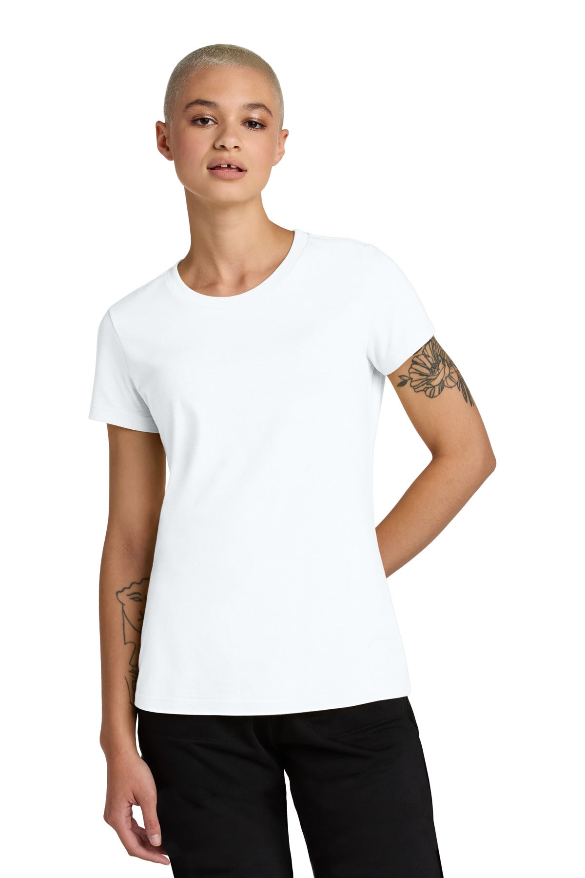 District Women's Perfect Weight CVC Tee - Bright White