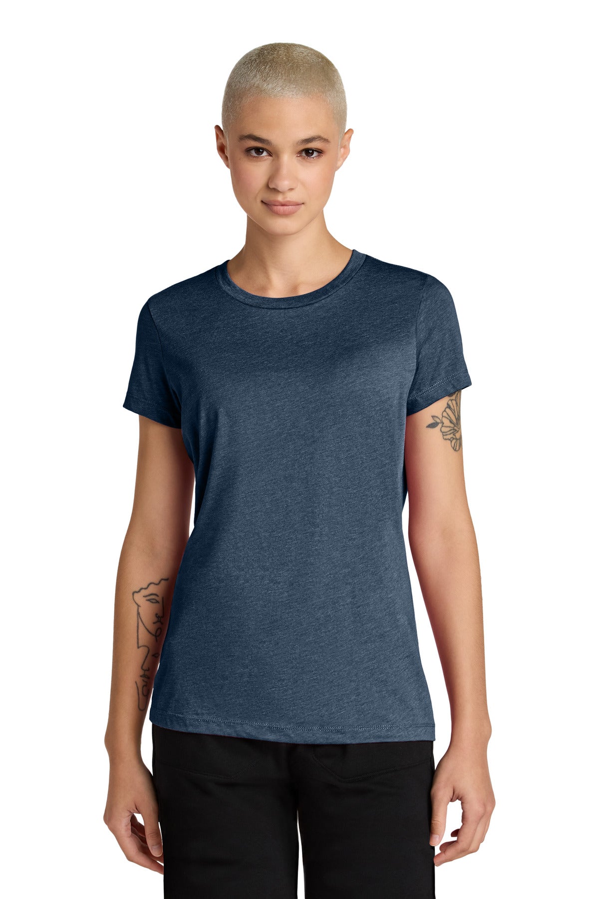 District Women's Perfect Weight CVC Tee - Heathered Navy