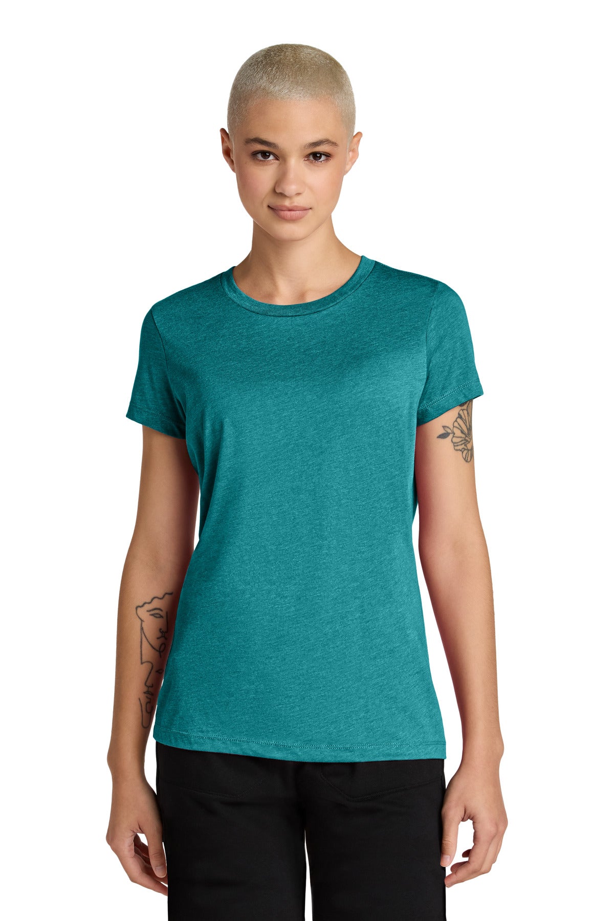 District Women's Perfect Weight CVC Tee - Heathered Teal