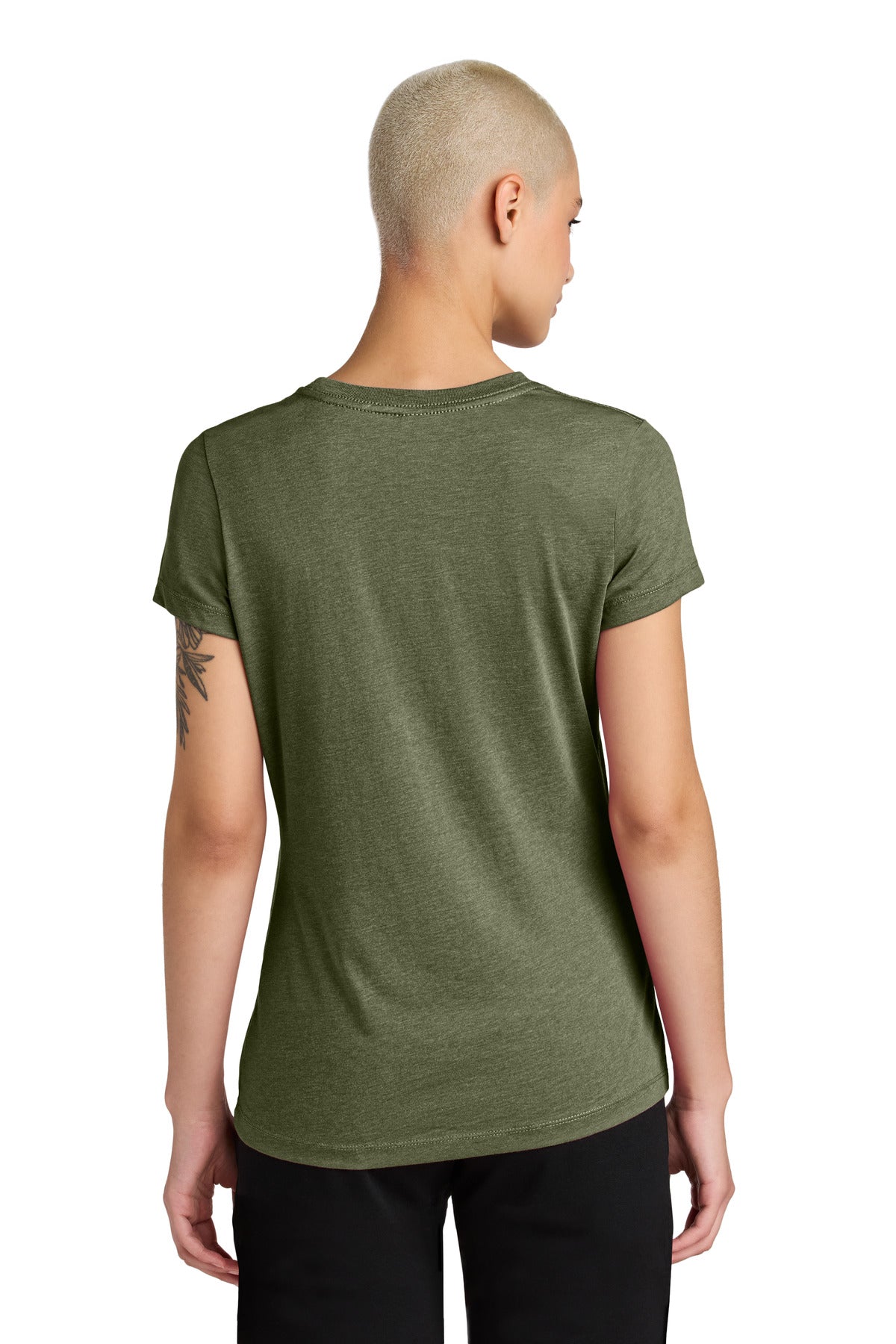 District Women's Perfect Weight CVC Tee - Military Green Heather