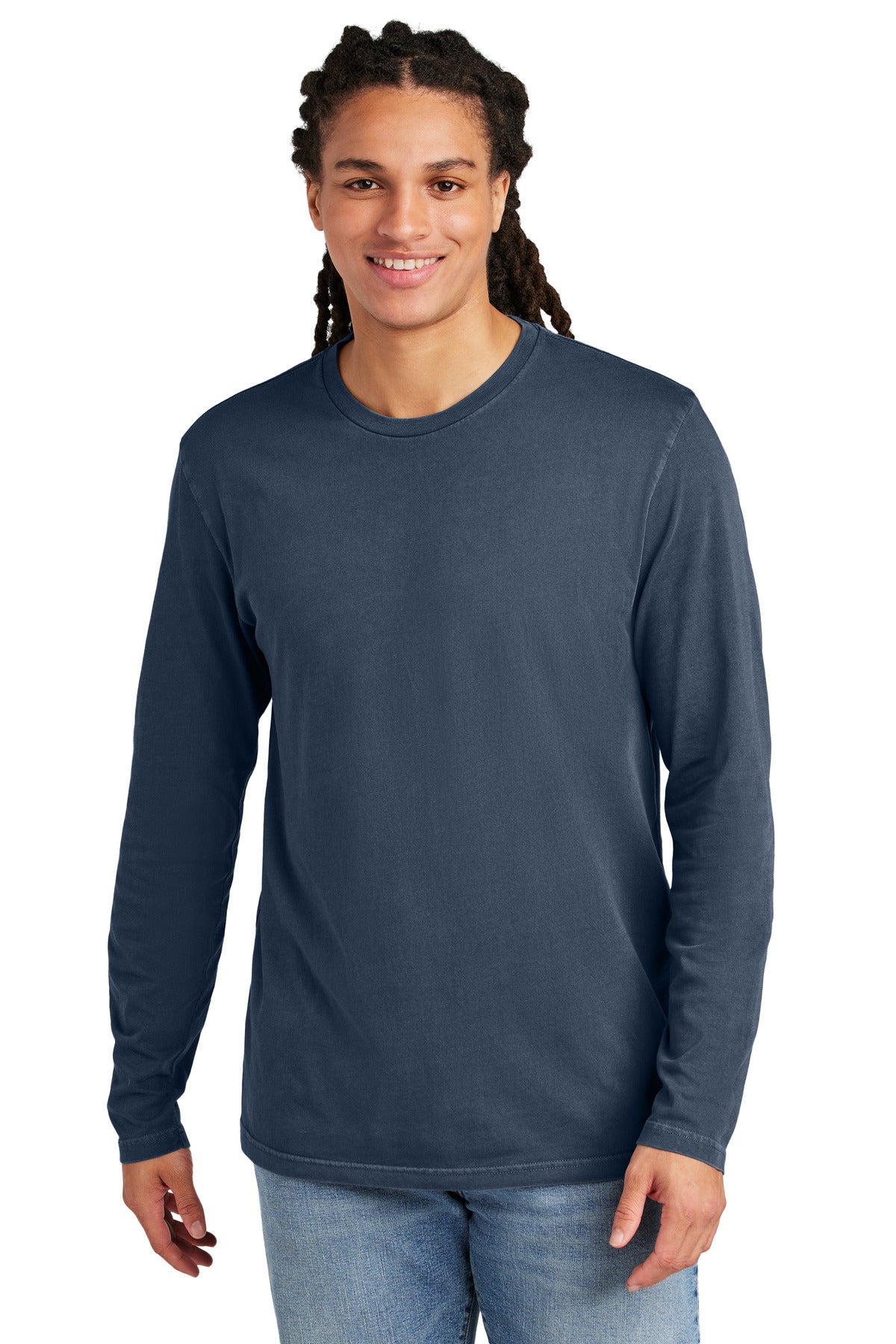 District Wash Long Sleeve Tee - True Navy