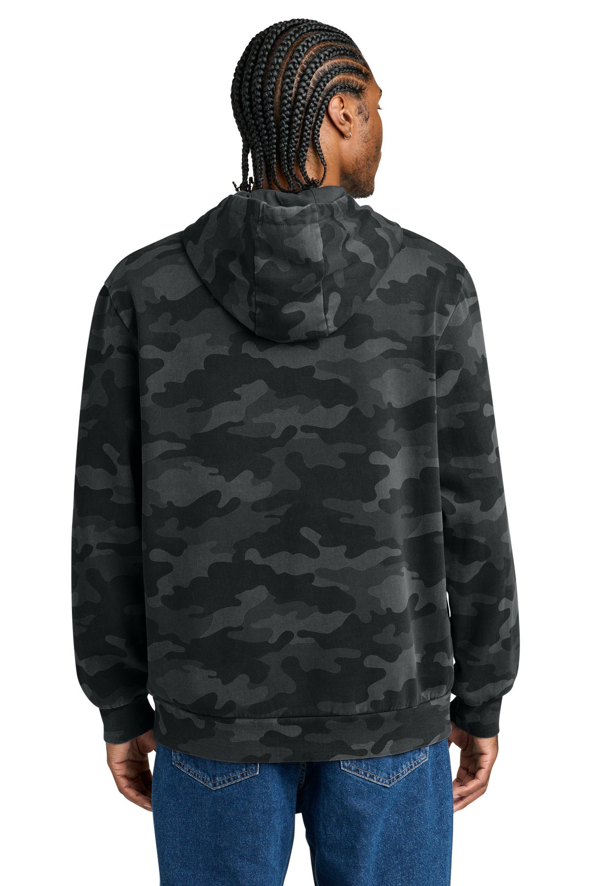 District Wash Camo Fleece Hoodie - Black