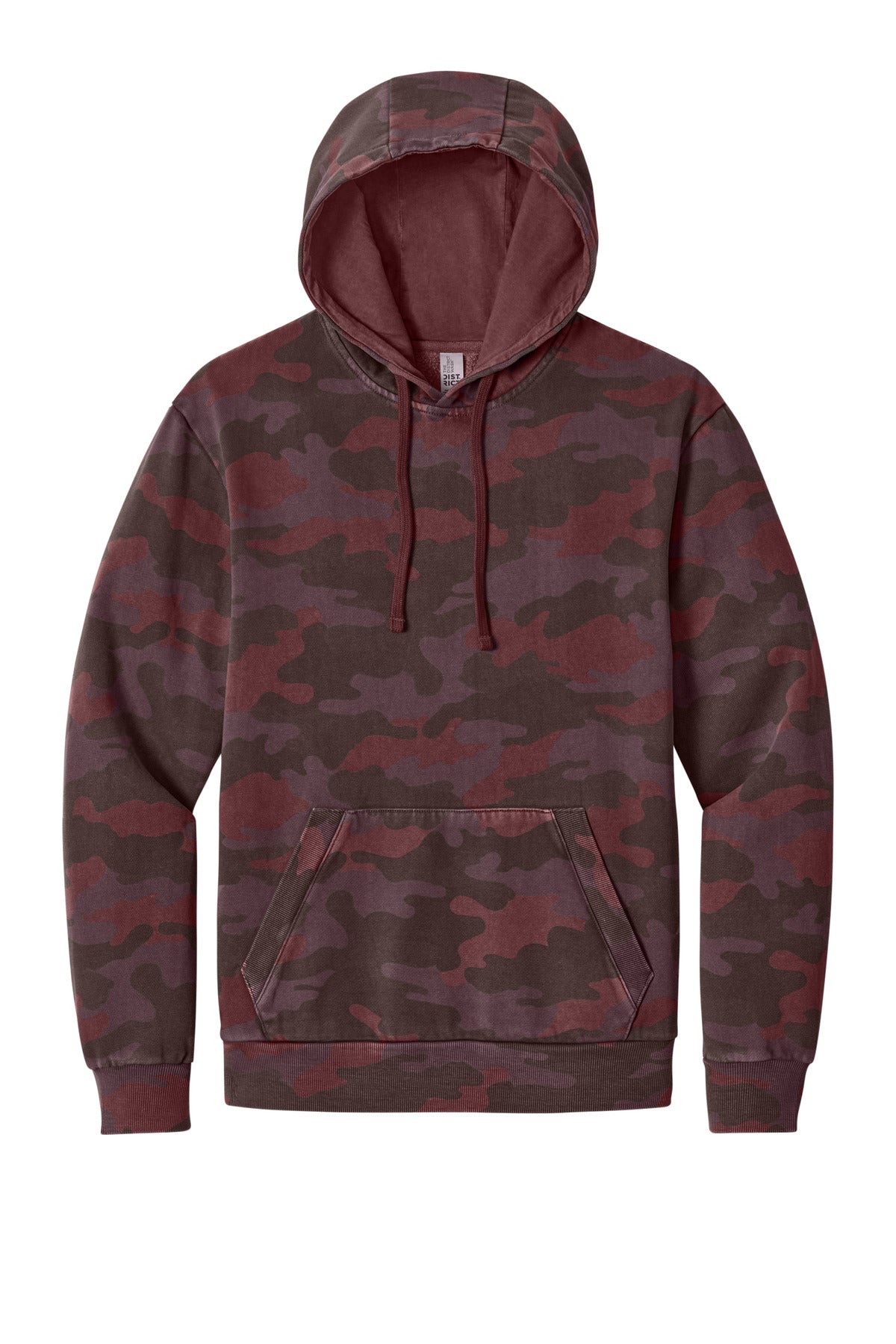 District Wash Camo Fleece Hoodie - Bordeaux