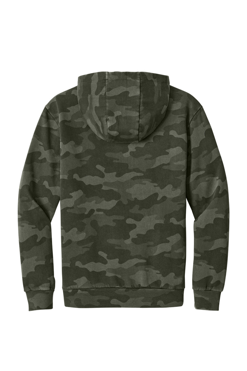 District Wash Camo Fleece Hoodie - Olive Drab Green