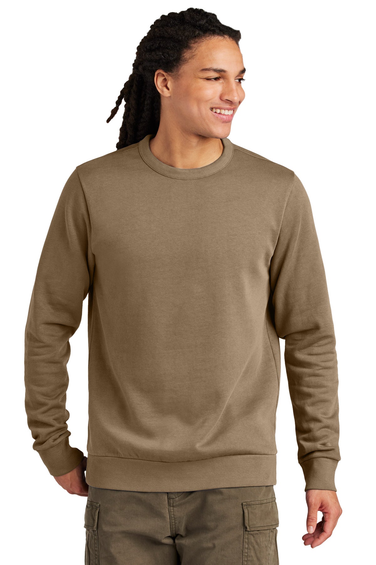 District Wash Fleece Crew - Mushroom