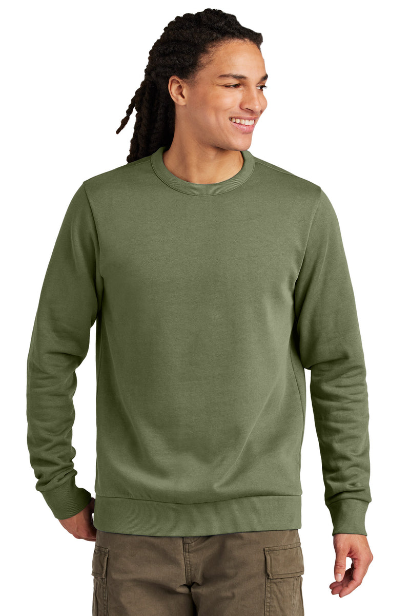 District Wash Fleece Crew - Olive Drab Green