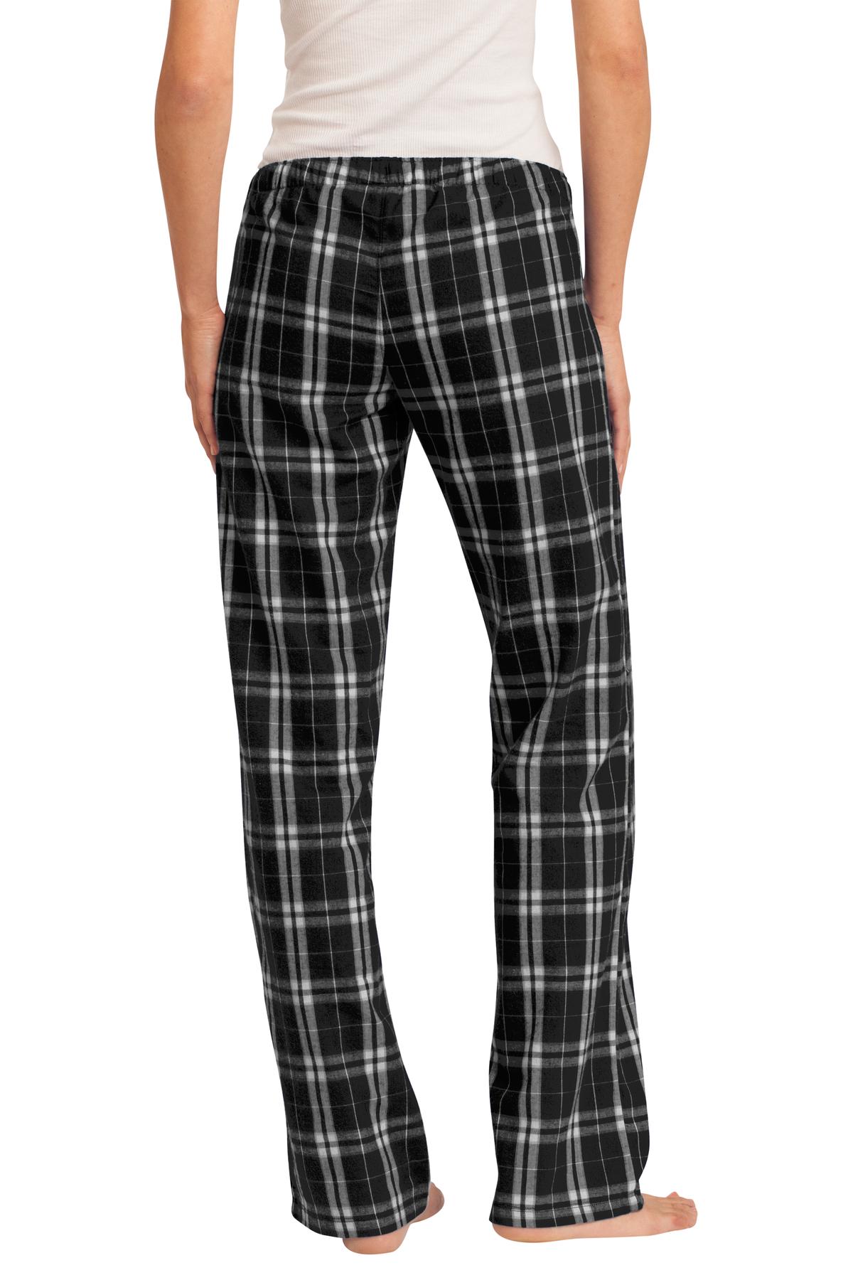 District Women's Flannel Plaid Pant - Black