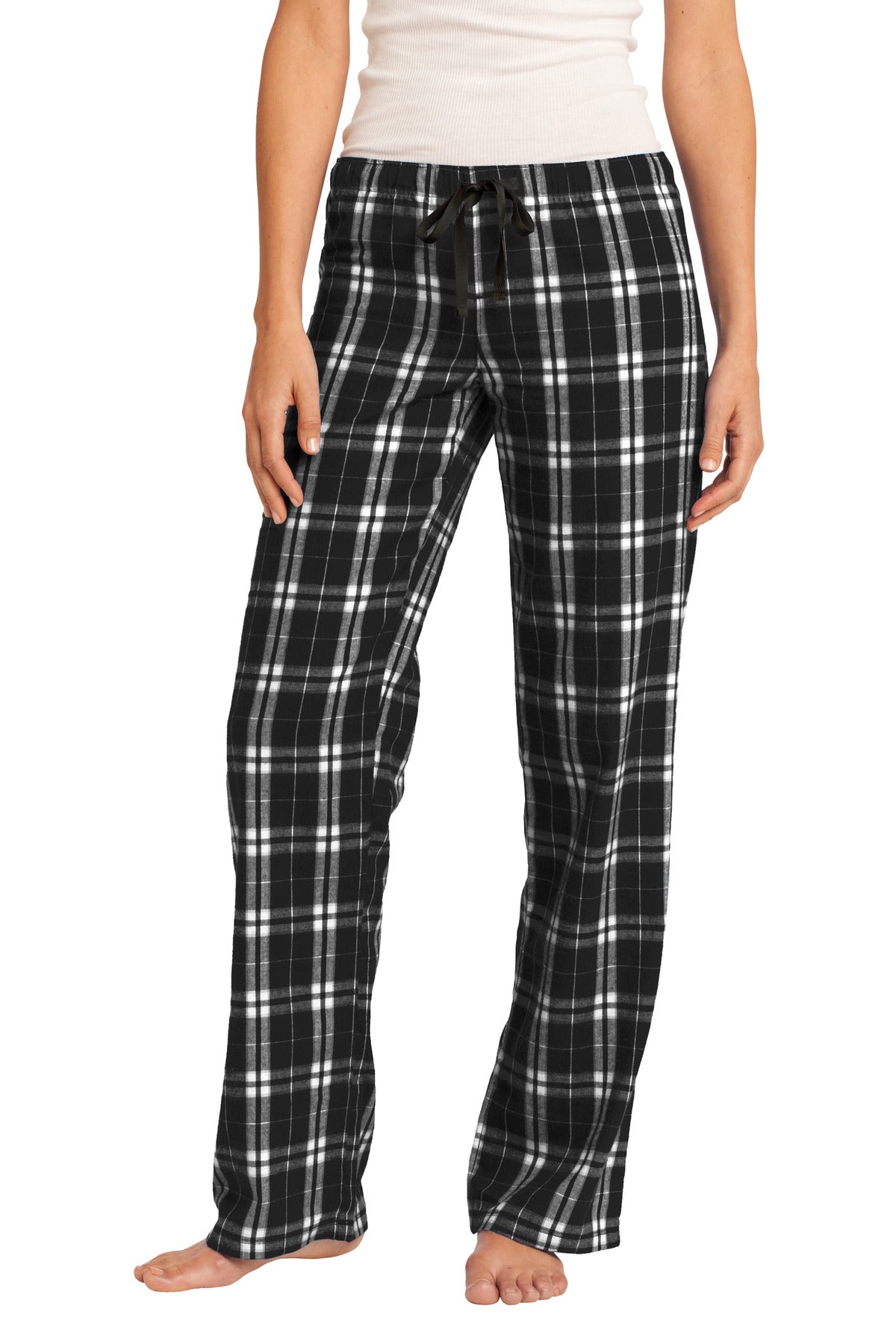 District Women's Flannel Plaid Pant - Black