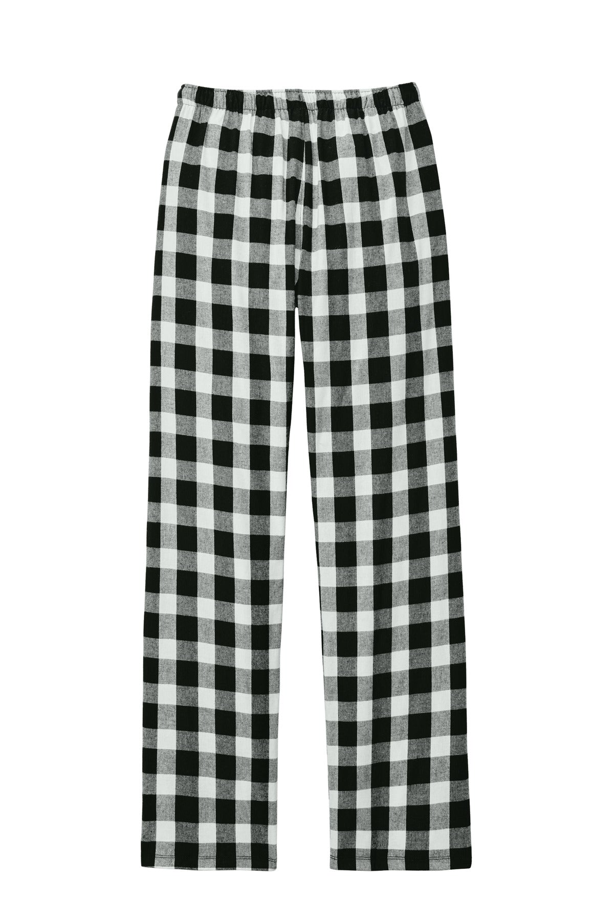 District Women's Flannel Plaid Pant - Black/ White Buffalo Check