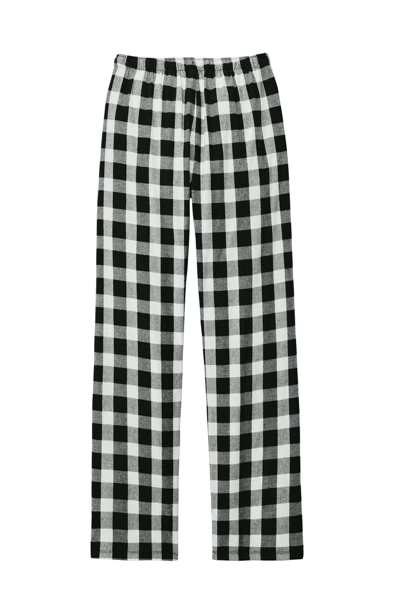 District Women's Flannel Plaid Pant - Black/ White Buffalo Check