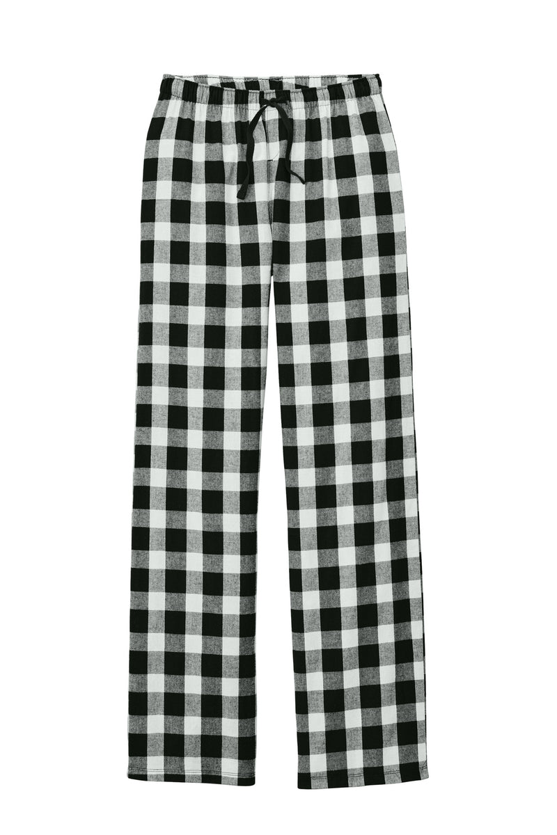 District Women's Flannel Plaid Pant - Black/ White Buffalo Check