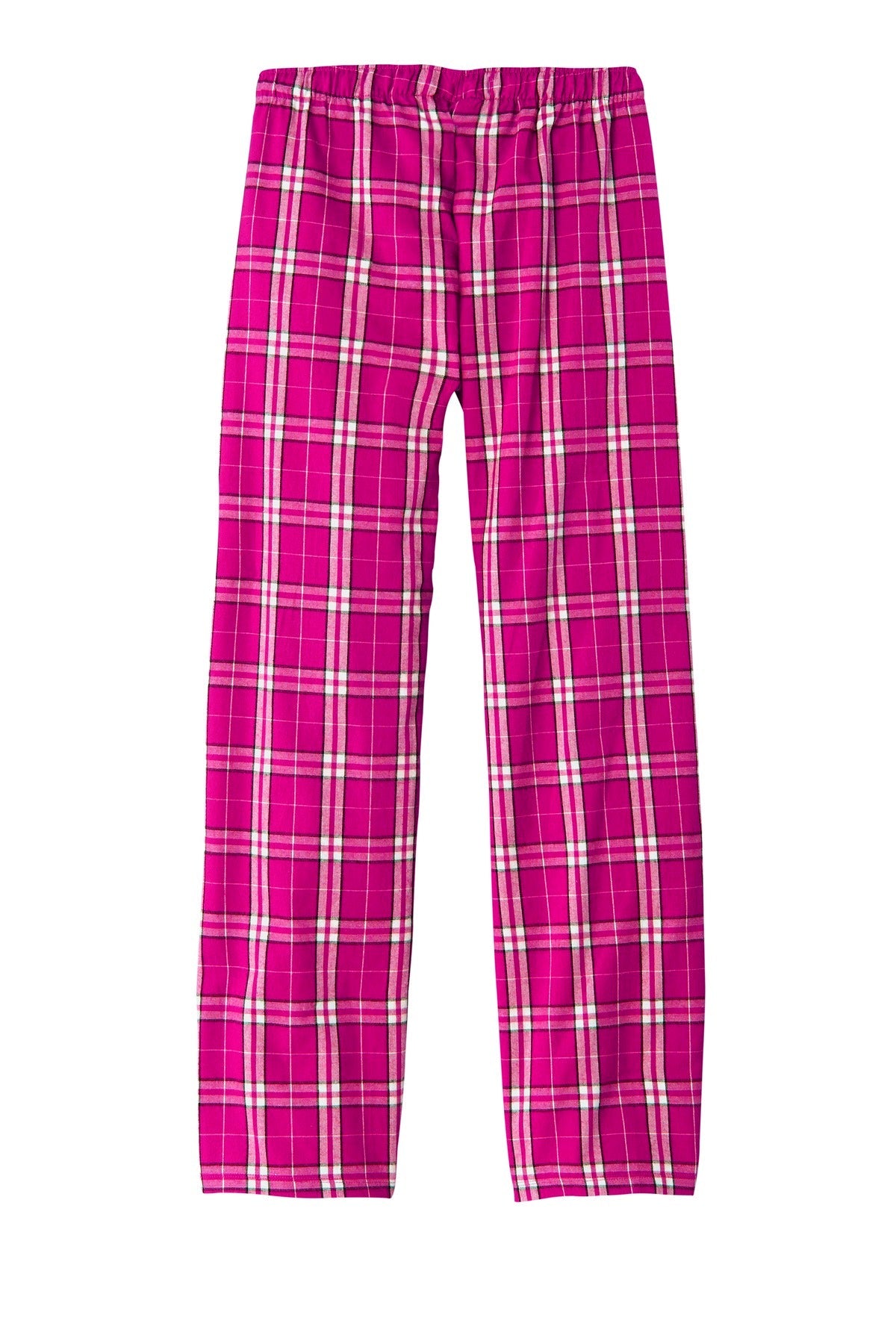 District Women's Flannel Plaid Pant - Dark Fuchsia flat back