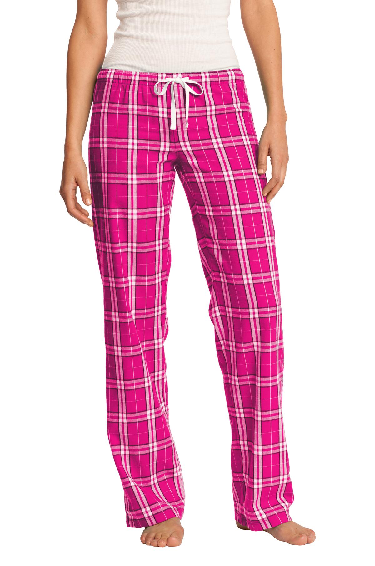 District Women's Flannel Plaid Pant - Dark Fuchsia