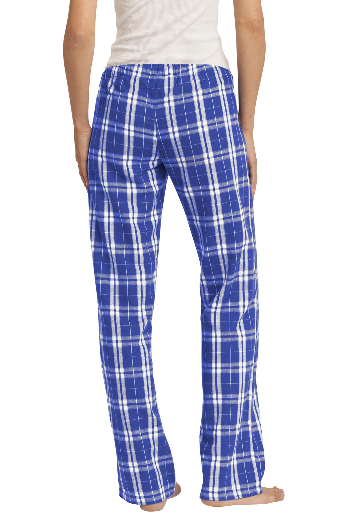 District Women's Flannel Plaid Pant - Deep Royal