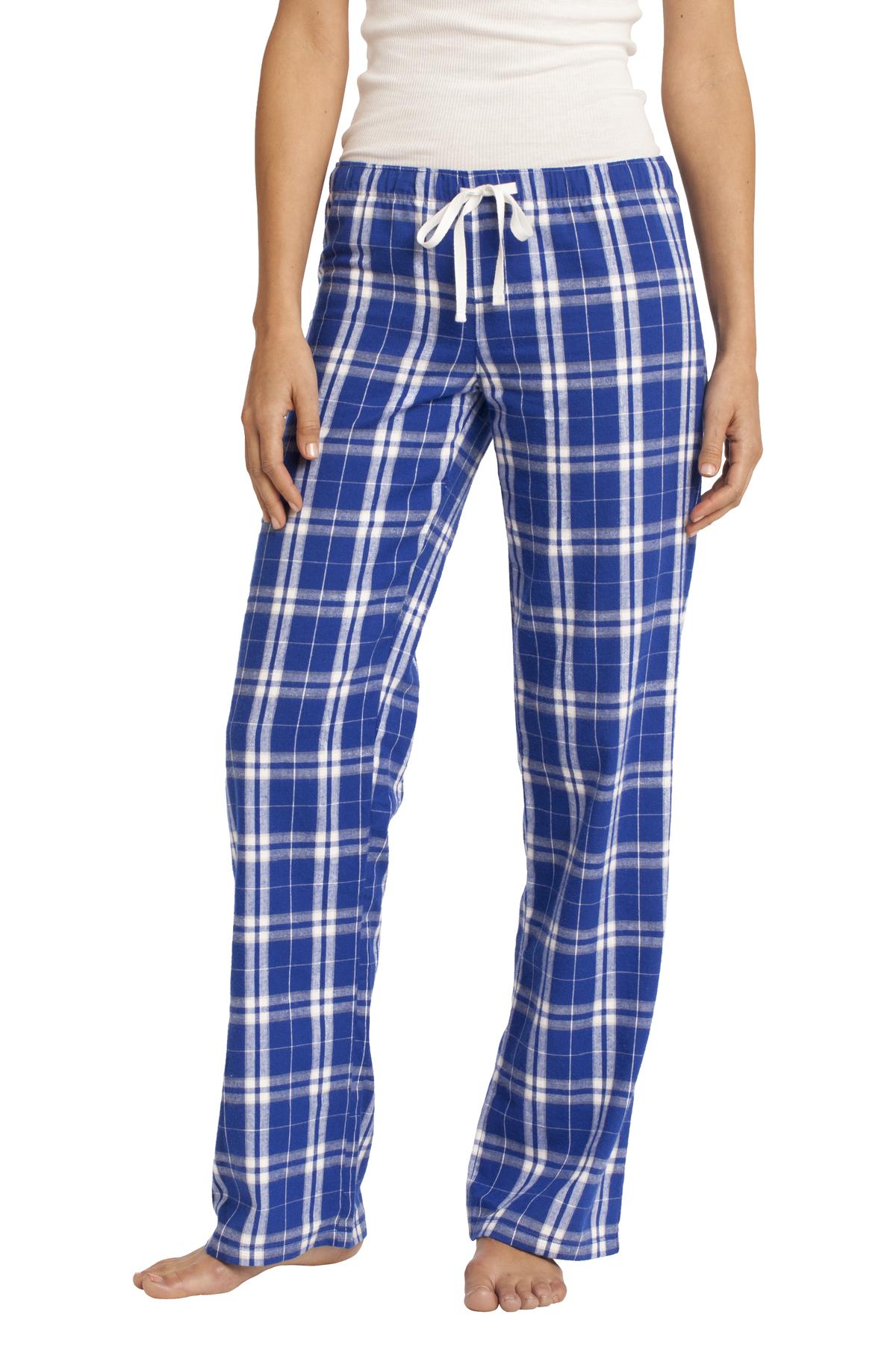 District Women's Flannel Plaid Pant - Deep Royal
