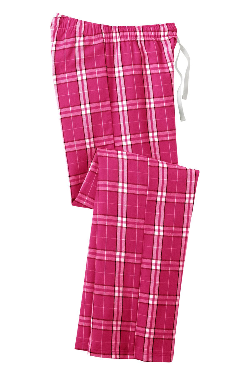 District Women's Flannel Plaid Pant - Dark Fuchsia