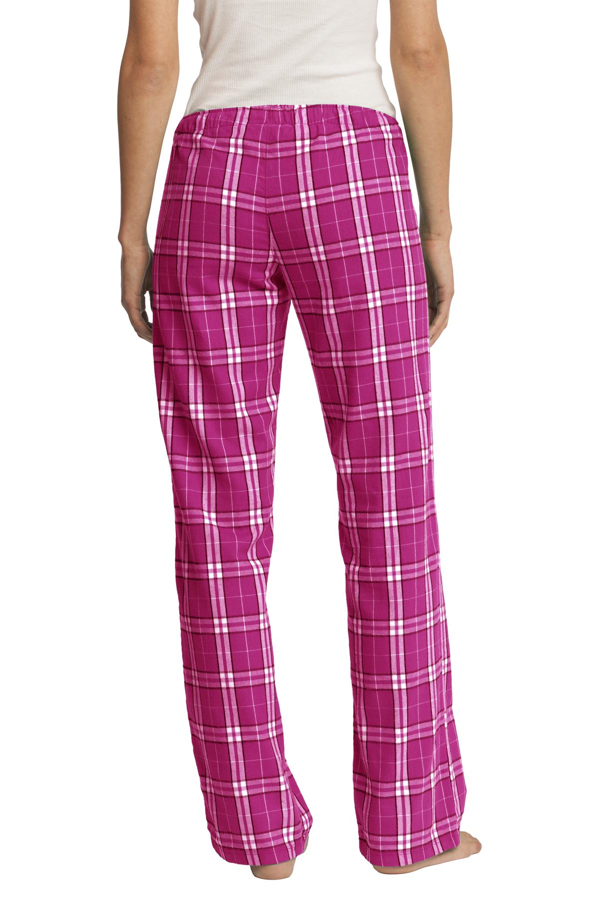 District Women's Flannel Plaid Pant - Dark Fuchsia