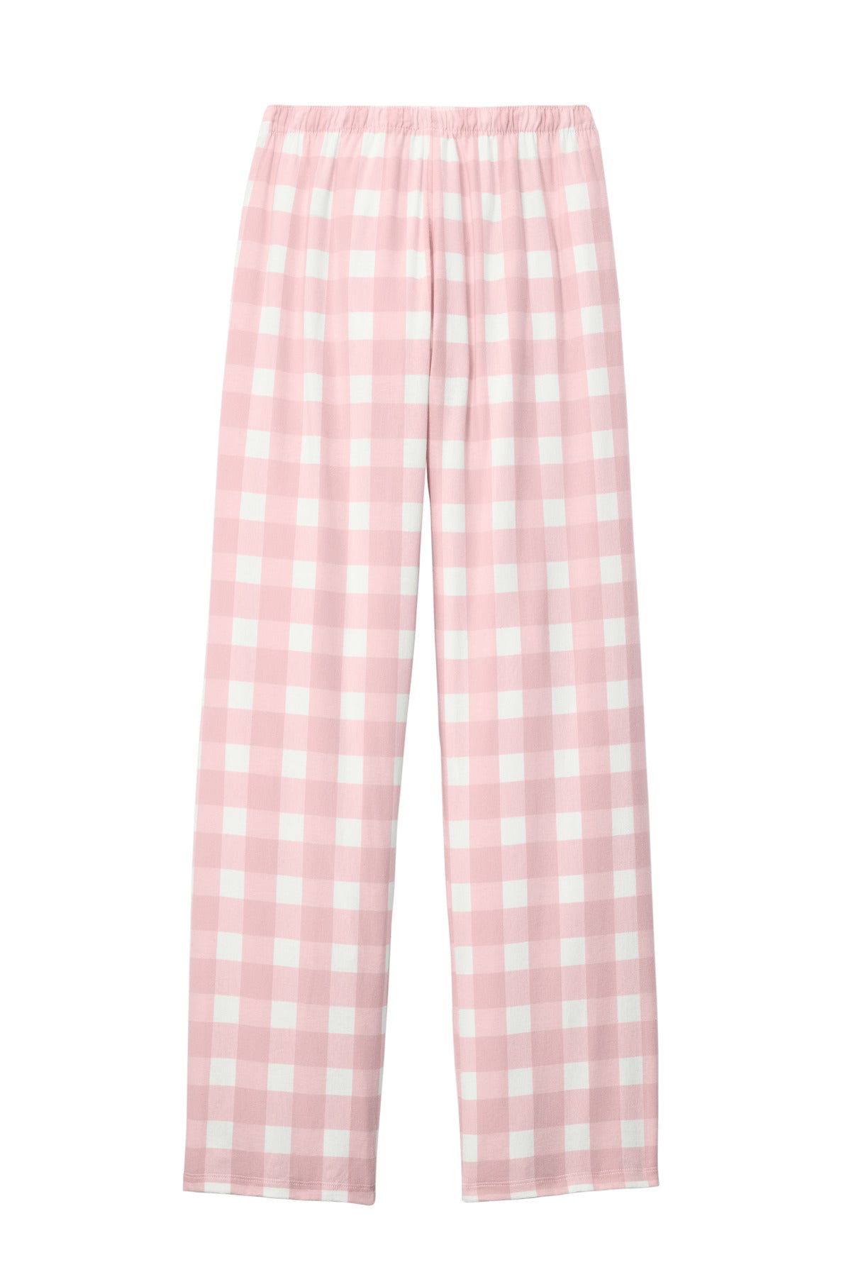 District Women's Flannel Plaid Pant - Light Pink/ White Buffalo Check