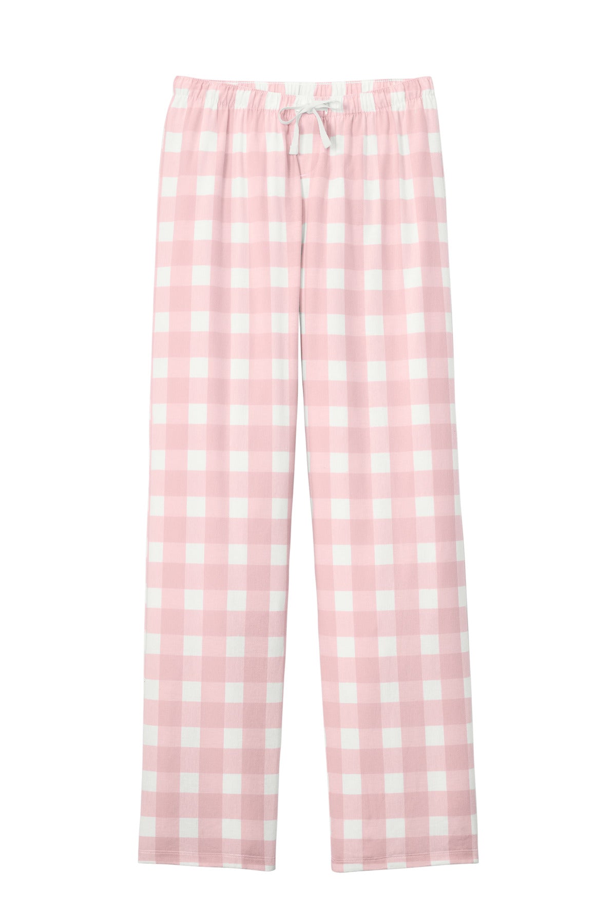District Women's Flannel Plaid Pant - Light Pink/ White Buffalo Check