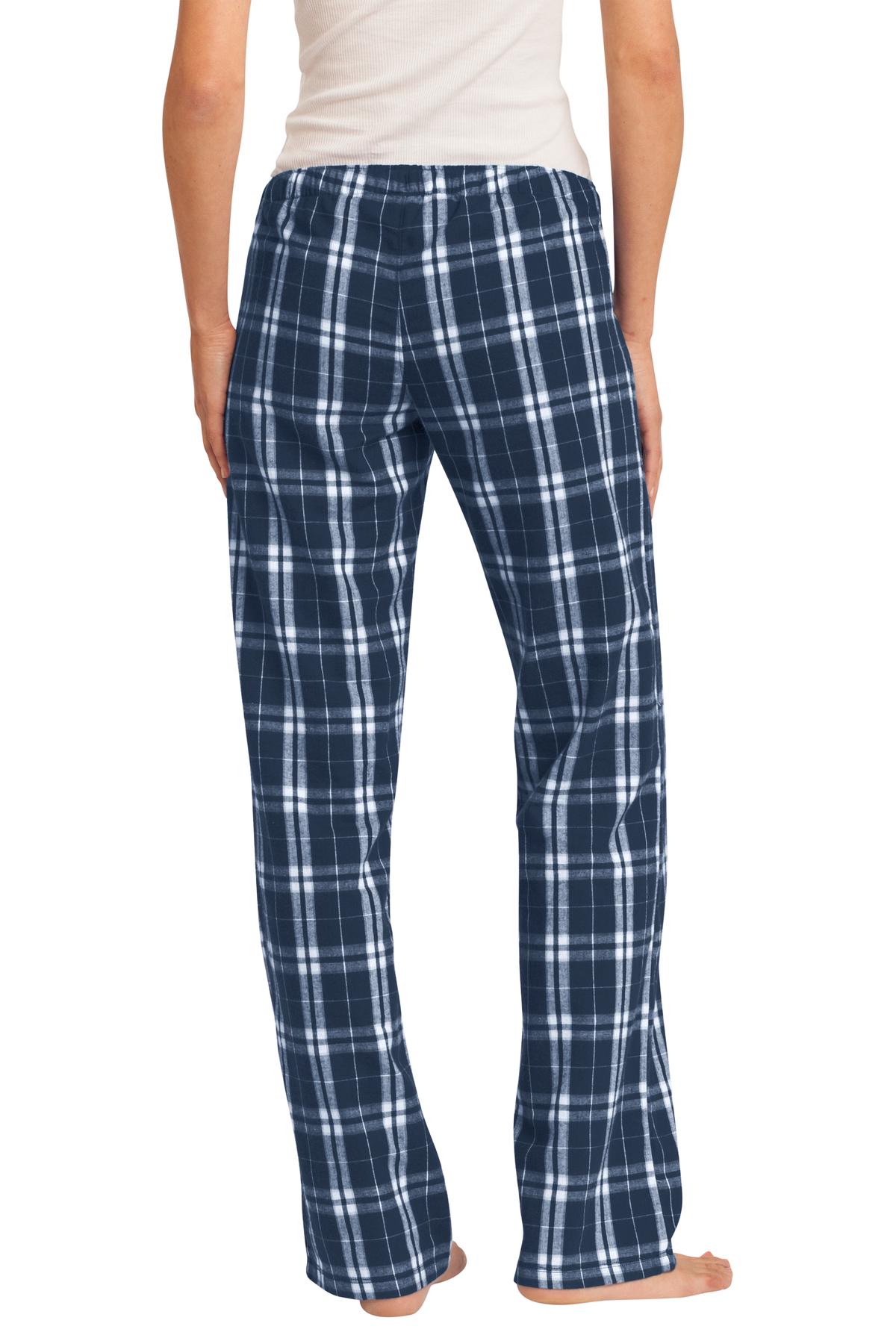 District Women's Flannel Plaid Pant - True Navy
