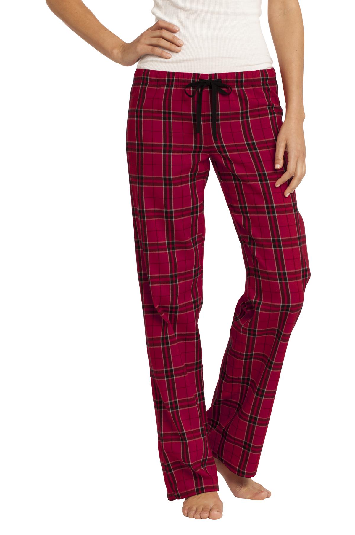 District Women's Flannel Plaid Pant - New Red