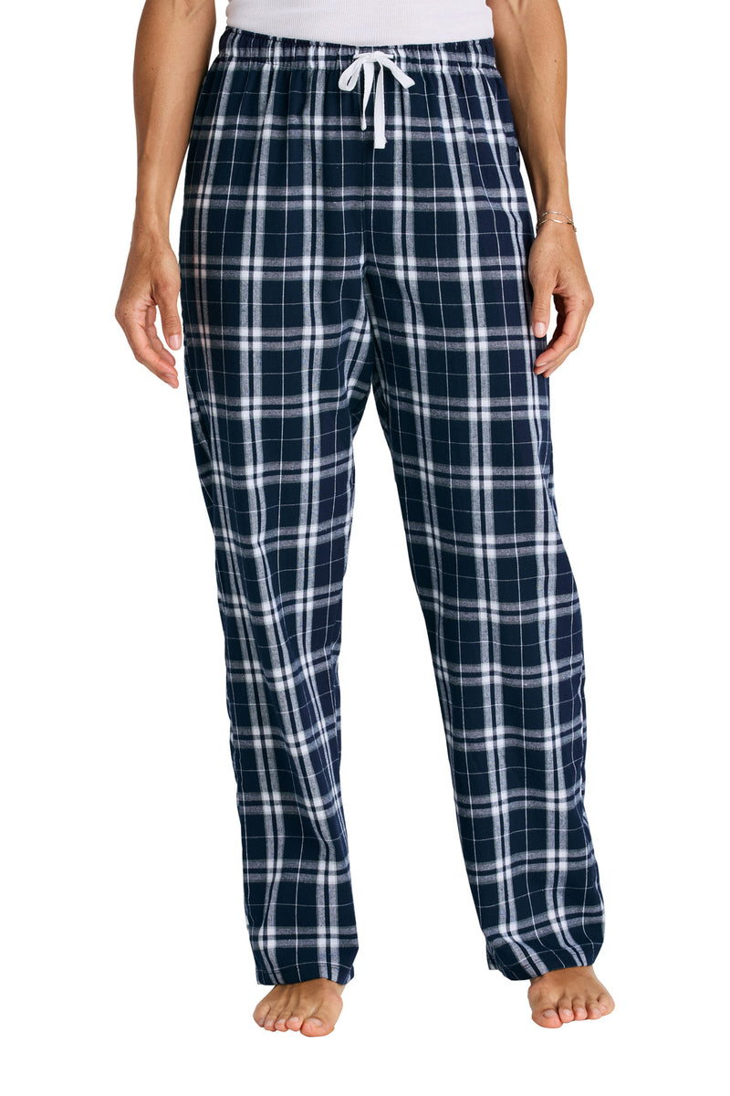 District Women's Flannel Plaid Pant - True Navy