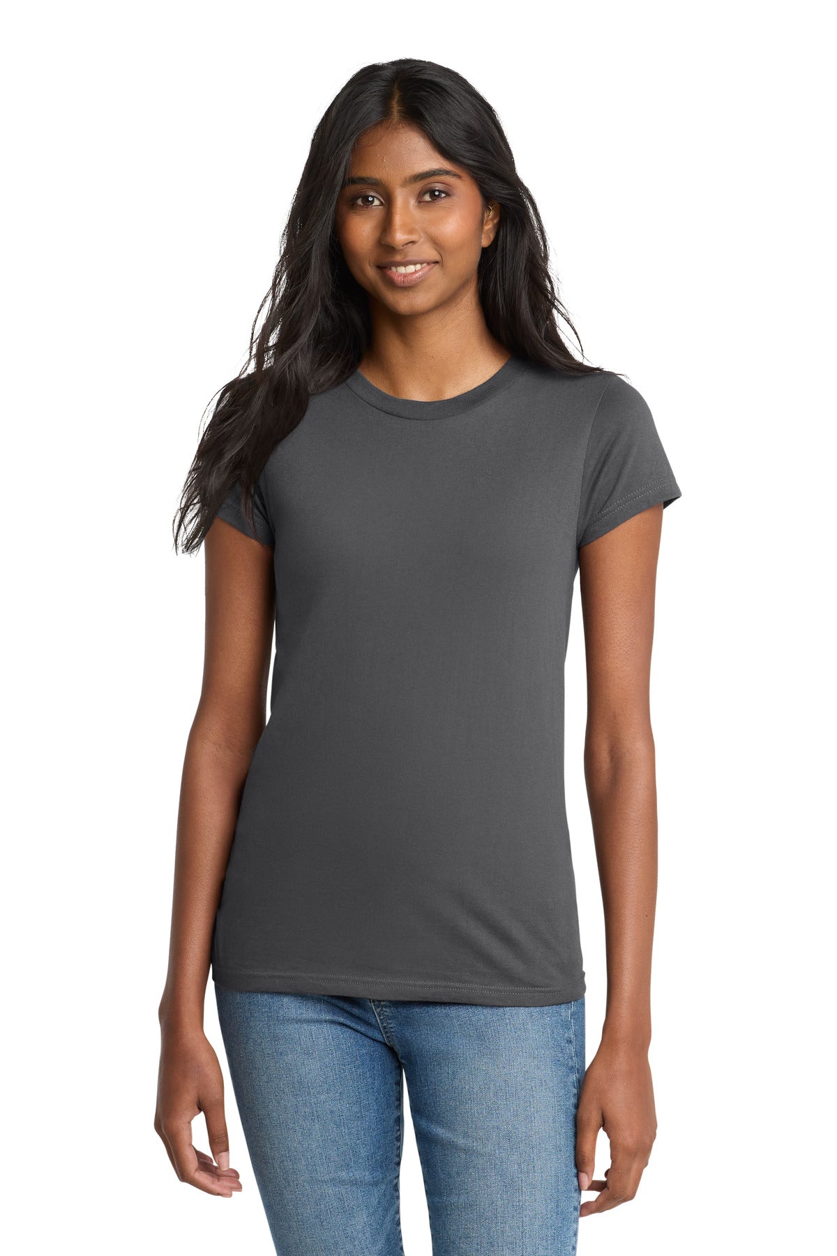 District Women's Fitted The Concert Tee - Charcoal