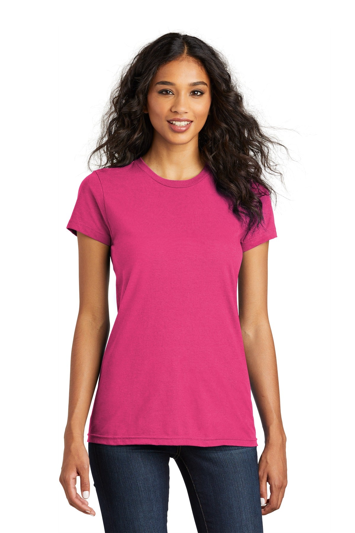 District Women's Fitted The Concert Tee - Dark Fuchsia