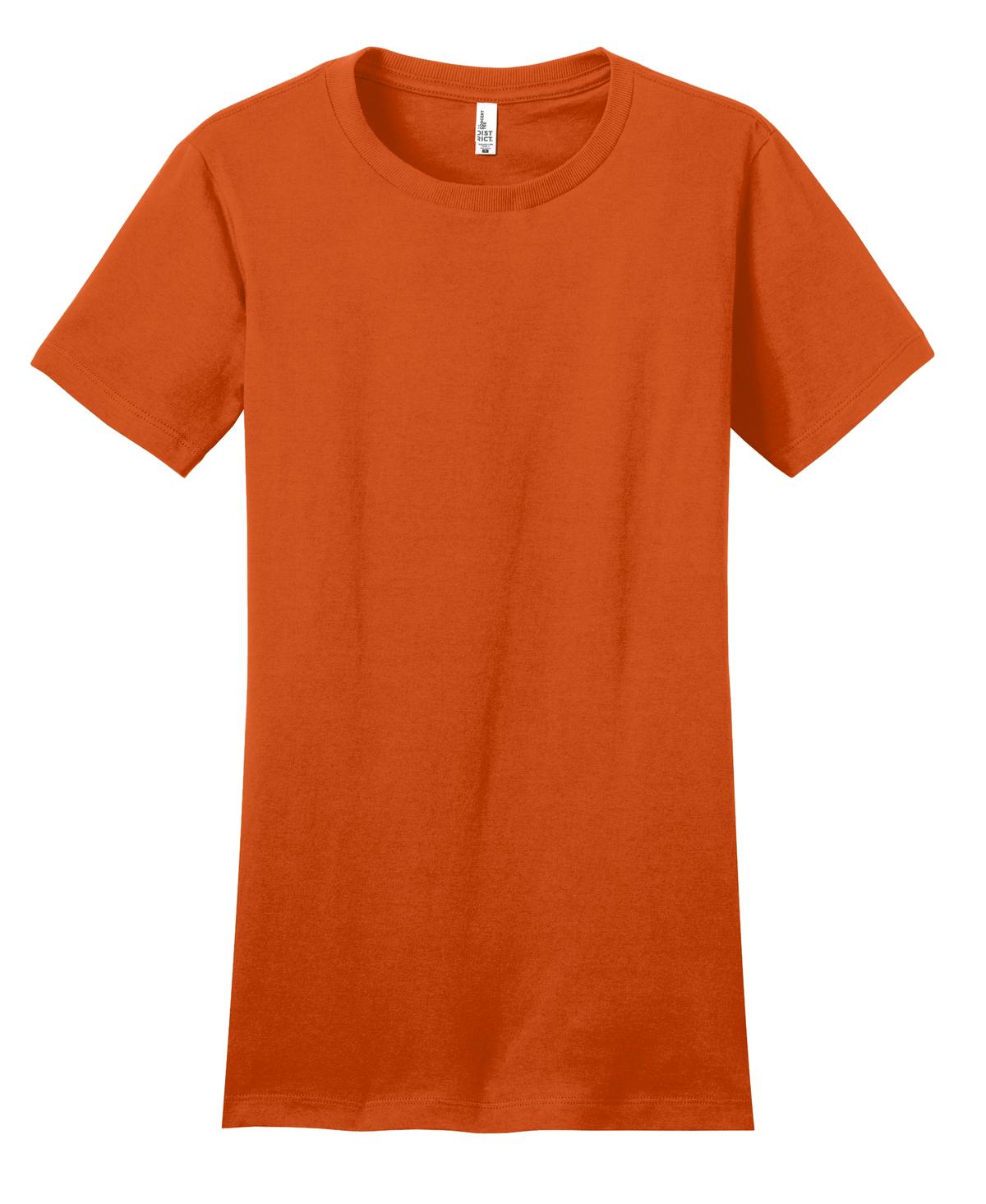 District Women's Fitted The Concert Tee - Deep Orange